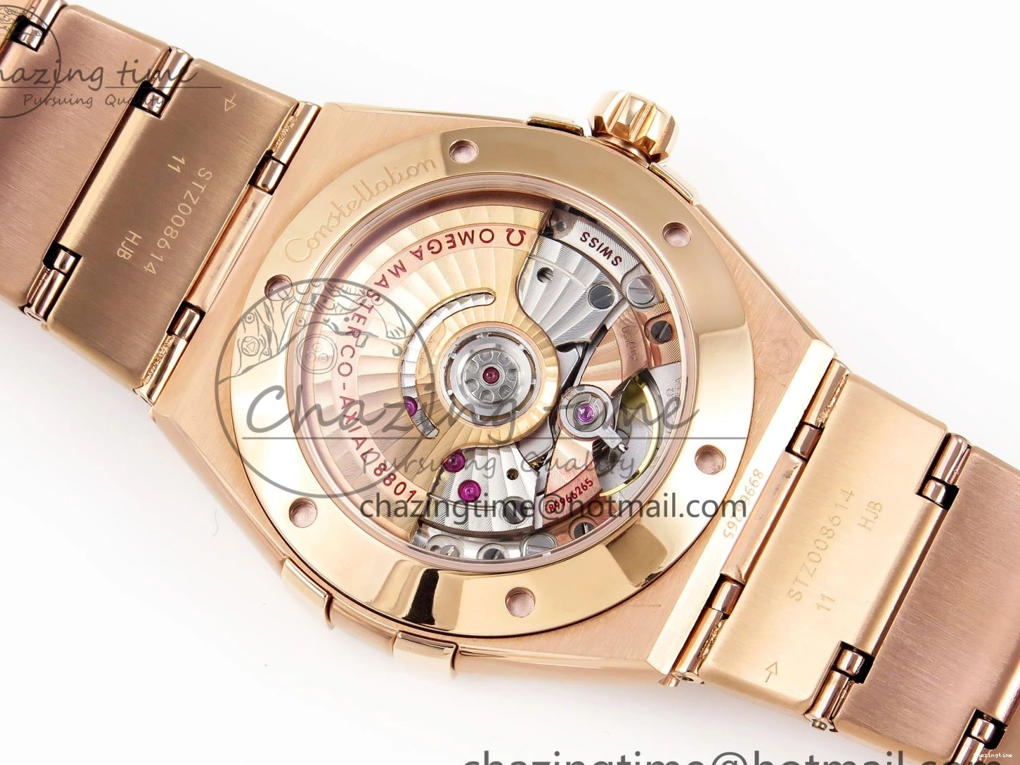 0511 Soft Constellation 39mm RG Diamonds Bezel ASWF 1:1 Best Edition White Dial on RG Bracelet A 7783